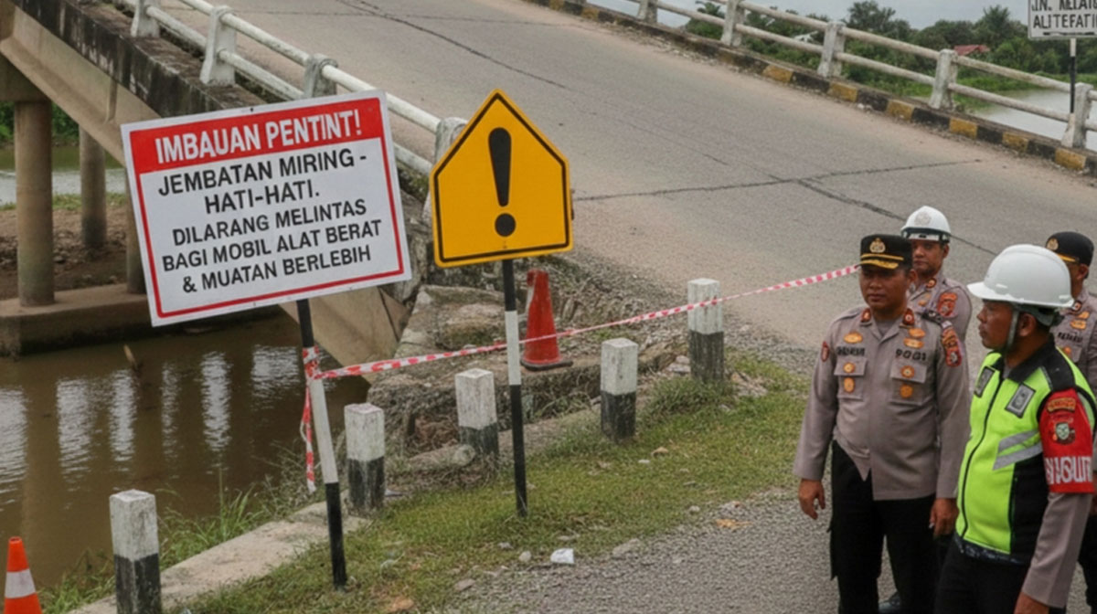 Jembatan-Miring-di-Selatpanjang,-Pemeriksaan-Awal-Catat-Tekanan-Signifikan-Diduga-dari-Alat-Berat-(Dok.-Riau-Media-Center)