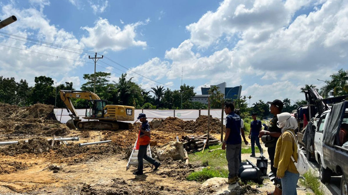 Proyek-Simpang-Sebidang-Arifin-Ahmad–Sudirman-Pekanbaru-Masuk-Tahap-Pengerasan-(Dok.-Cakaplah)