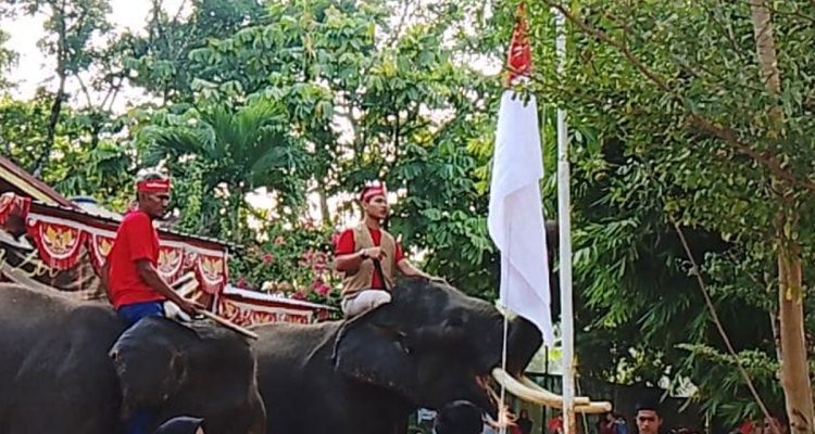 Belalai-Gajah-Budi-dan-Valenti-Kibarkan-Merah-Putih-di-Kasang-Kulim-Zoo-(Dok.-Riau-Media-Center)